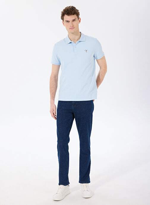 Factory Navy Blue Men's Slim Fit Plain Denim Pants F5SM-PNT 2769 — Product image 9 of 25