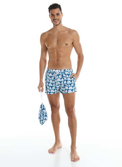 Whitefin Blue Men's Shorts Swimsuit POLAR BEAR