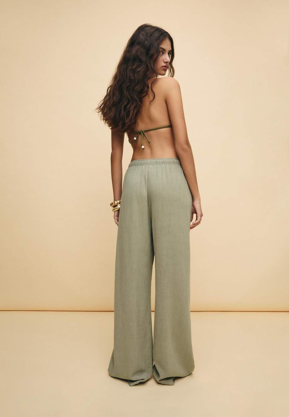 Flowing linen-effect trousers — Product image 27 of 51