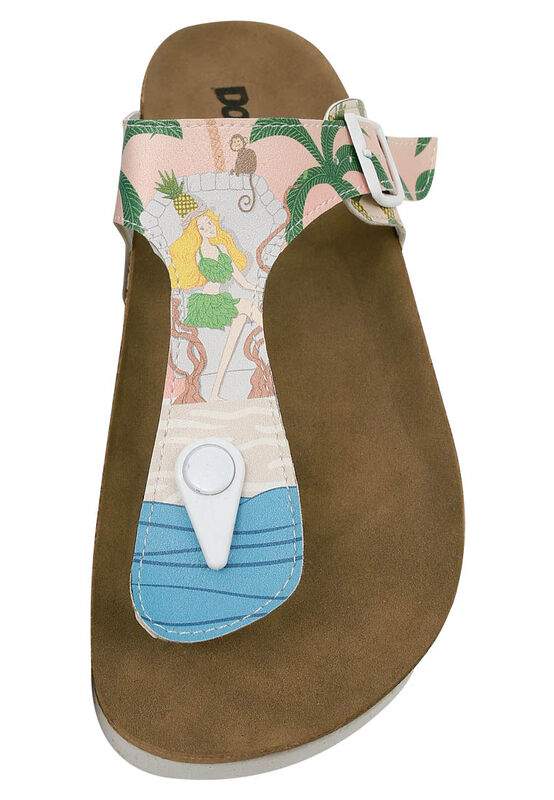 Women Vegan Leather Multicolor Slippers - Queen of the Beach Design — صورة المنتج 7 من 8