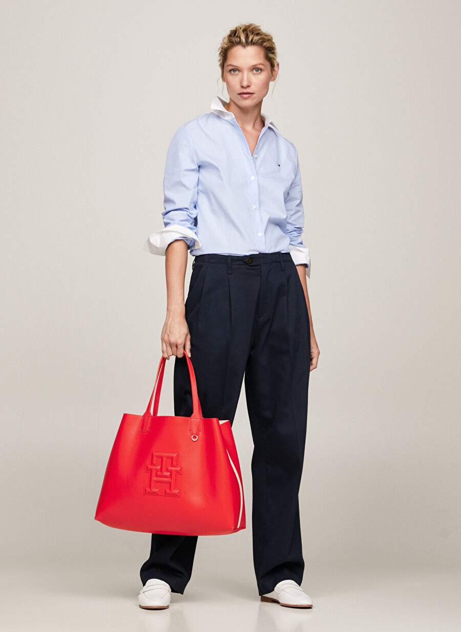 Tommy Hilfiger Kırmızı Kadın 50x33x14 cm Tote Çanta AW0AW16072XND — صورة المنتج 5 من 5