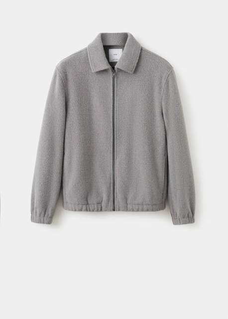 Textured sweatshirt with zip