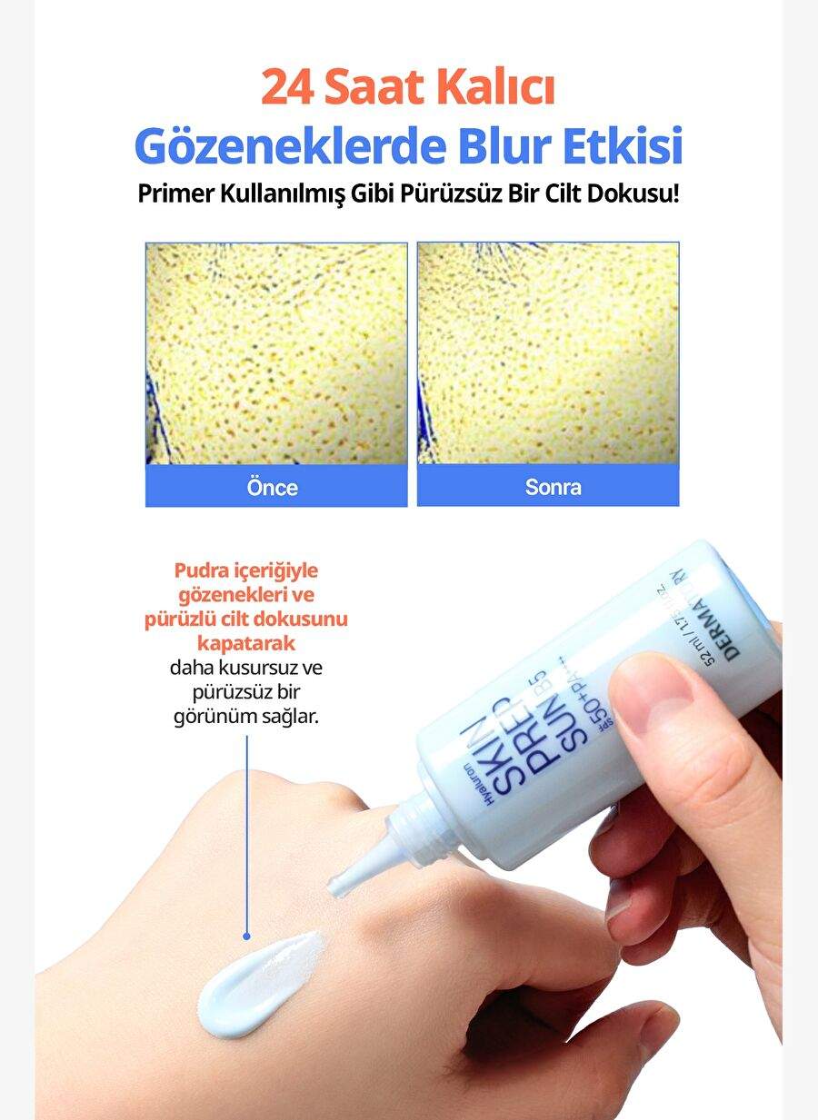 Blur Effective, Moisturizing Sunscreen Makeup Some DERMATTORY Hyaluron Skin Prep Sun B5 SPF50+ — Product image 3 of 8