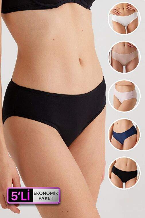 5' Economic Package 2056 No Show Classic Cotton Basic Panties — Product image 4 of 5