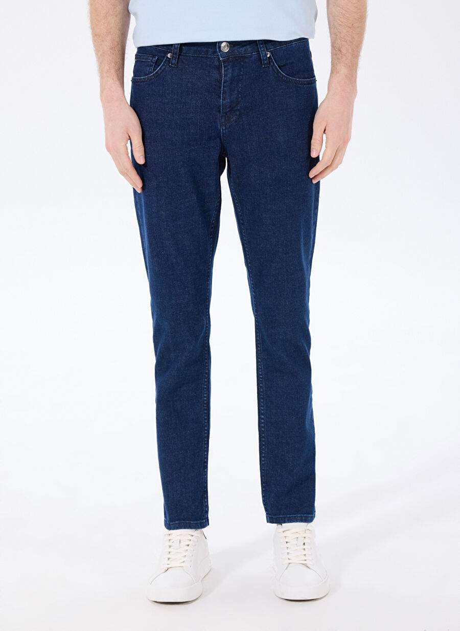 Factory Navy Blue Men's Slim Fit Plain Denim Pants F5SM-PNT 2769 — Product image 11 of 25