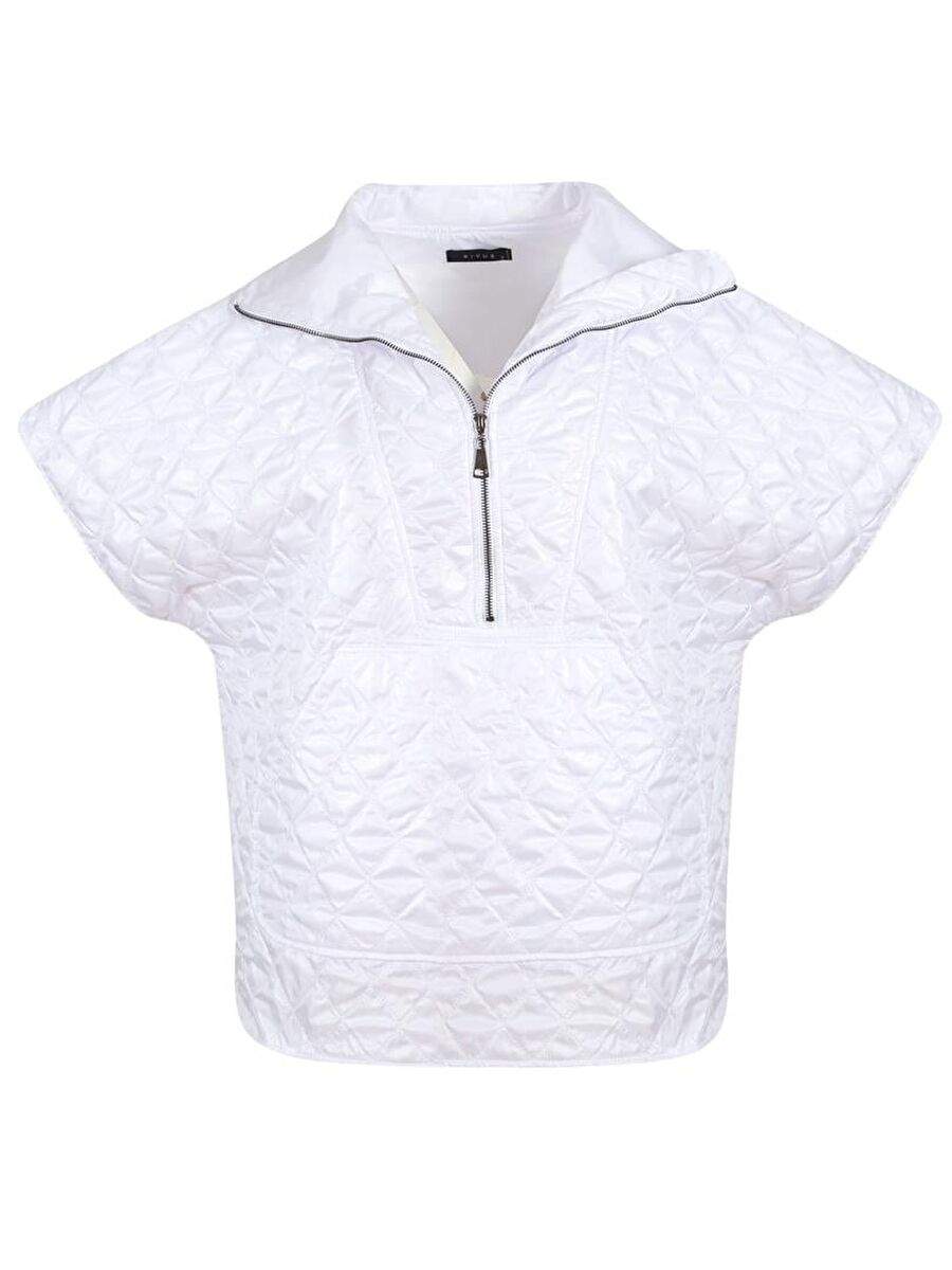 Fermuarlı Kapitone Yelek - Beyaz — Product image 3 of 5