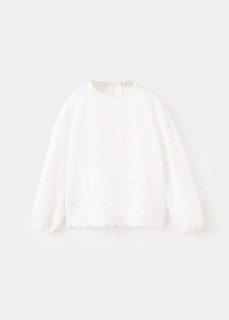 Cotton blouse with openwork details — Product image 3 of 5
