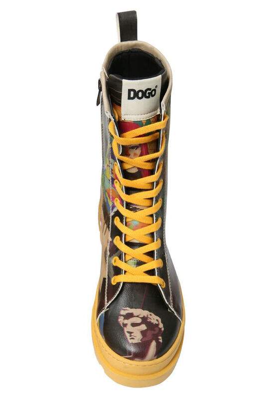 Women Vegan Leather Black Zipper Long Boots - Art Form Design — Product image 5 of 8