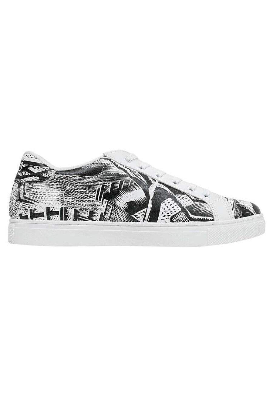Men's Vegan Leather White Casual Sneakers - No Limits Design — Product image 6 of 8