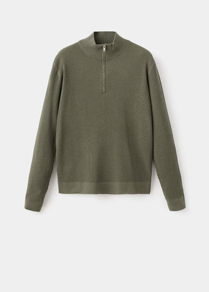 Ribbed sweater with zip neck — Product image 20 of 30