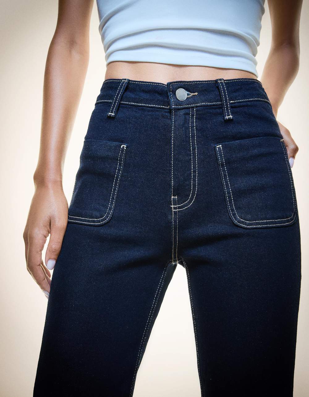 High-waist wide-leg seamless pocket jeans — Product image 5 of 7