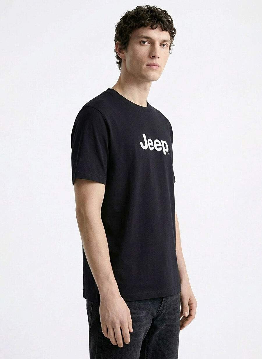 أسود ذكر 100 القطن تي شيرت الأساسية J4sm Tst7246 — صورة المنتج 3 من 7