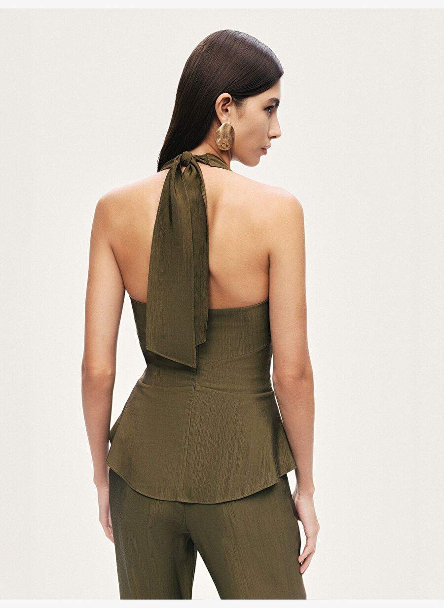 Neck Linked Accessory Detailed Blouse — Product image 3 of 6