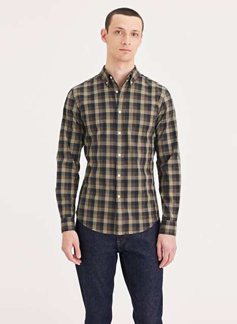 Dockers Kahve Erkek Gömlek Slim Fit Gömlek A8816-0006