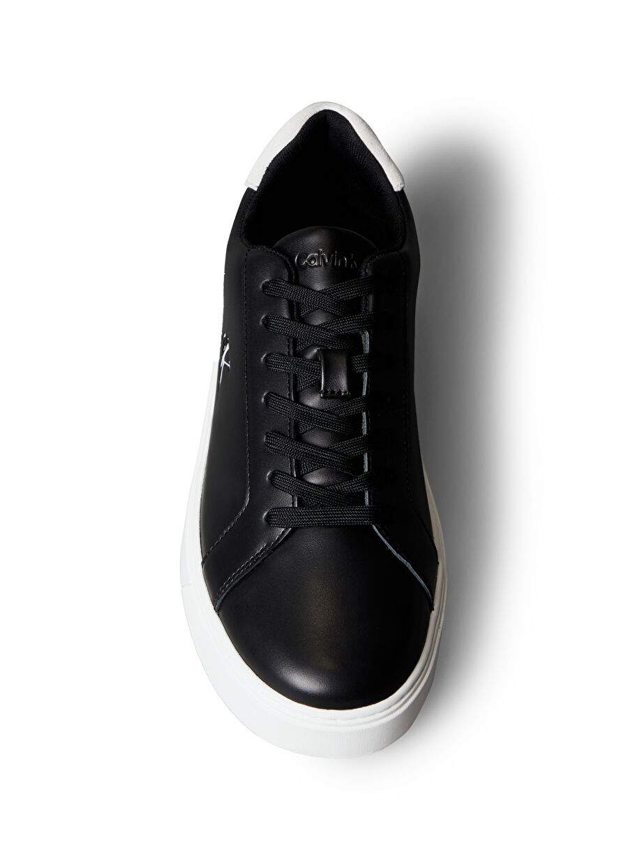 Calvin Klein Siyah Erkek Deri Sneaker Classic Cupsole Laceup Lth — صورة المنتج 4 من 6