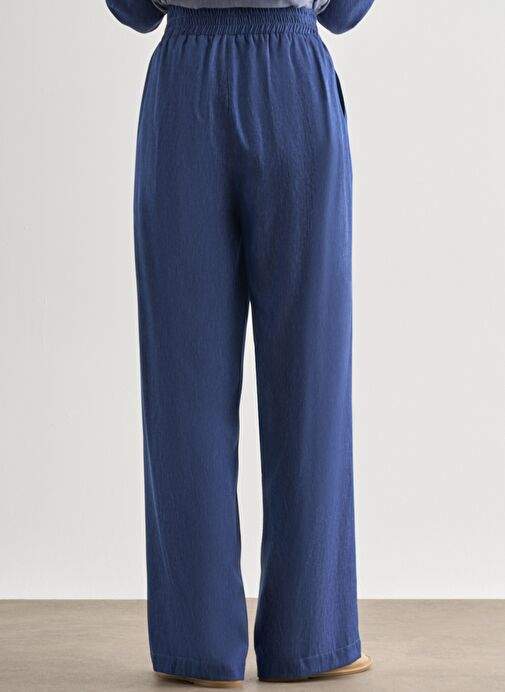 Indigo Blue Mizelle Denim Textured Waist Rubber Genis Paca Pants — Product image 16 of 20