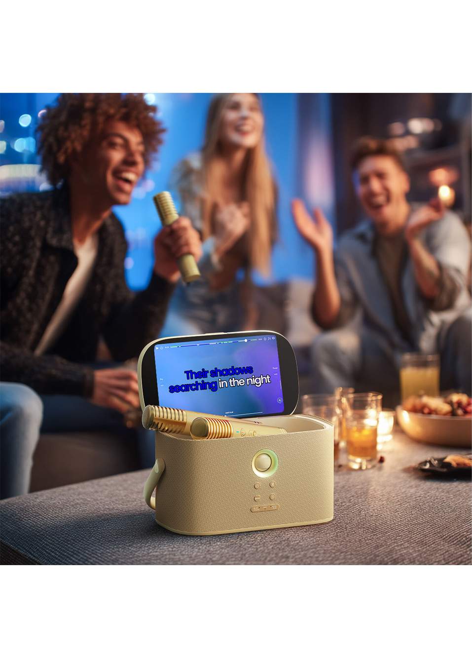 Partybox Shell S2 140W 8" Dahili Tablet 2 Kablosuz Mikrofon Karaoke Bluetooth Hoparlör Seti — صورة المنتج 8 من 8