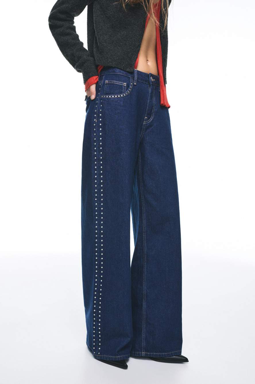 Wide-leg stud jeans — Product image 17 of 60