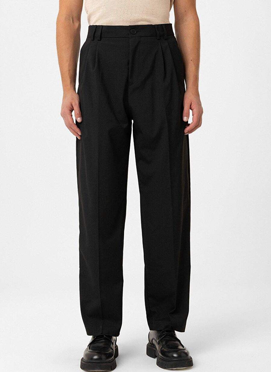 Antioch Black Cift Pleated Baggy Fit Men's Pants — Product image 3 of 6