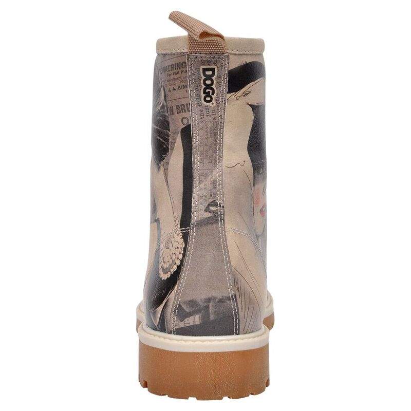 Women Vegan Leather Gray Long Boots - Go Back to Being Yourself Design — Product image 6 of 8