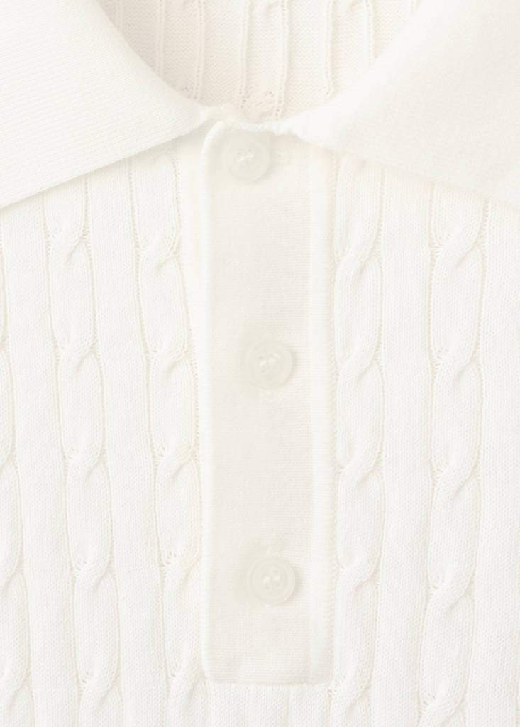 100% cotton braided knitted polo shirt — Product image 21 of 29