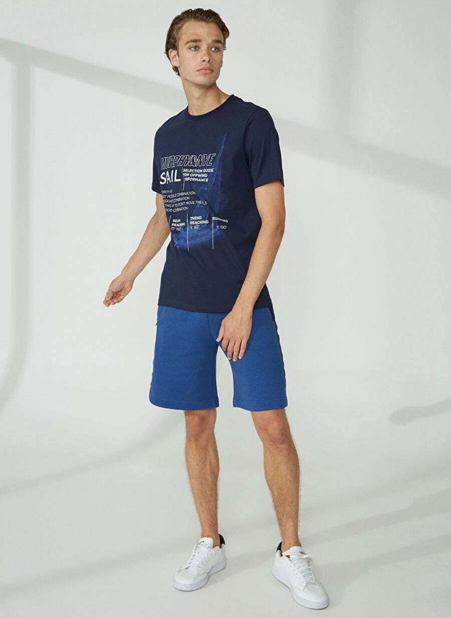 Murphy&Nye Bisiklet Yaka Düz Lacivert Erkek T-Shirt RIG T-SHIRT — صورة المنتج 3 من 6