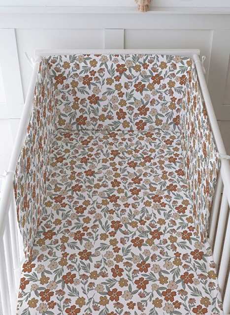 Baby Bedside Protective and Printed Sheets Sleep Set - Iconic Series - Vintage Flower