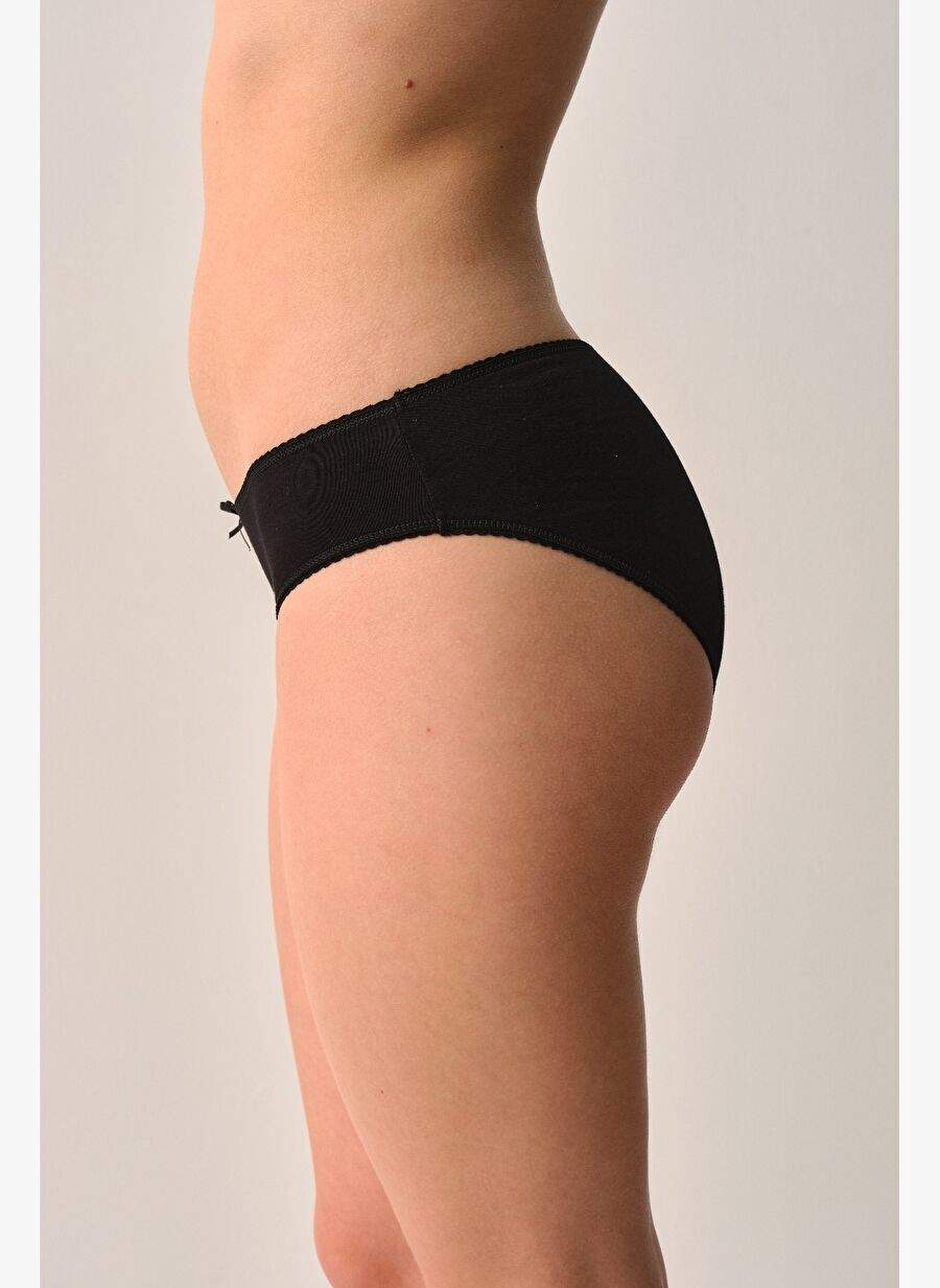 Mila Siyah Normal Bel 6'lı Paket Pamuklu Külot — Product image 5 of 8