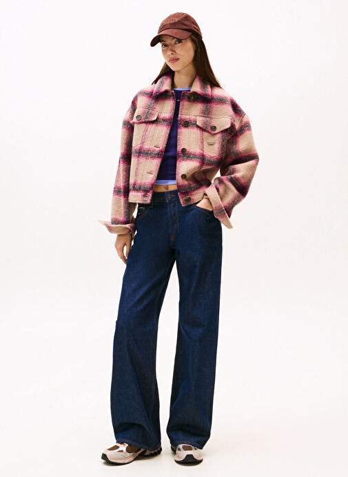 Tommy Jeans Pembe Kadn Standart Cizgili Ceket Dw0dw21662thc — Product image 8 of 20
