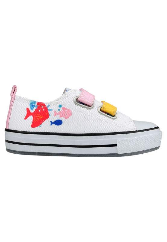 Unisex Kids Vegan White Light-Up Velcro Sneakers - Warner Bros Looney Tunes Love Tweety Design — Product image 3 of 9