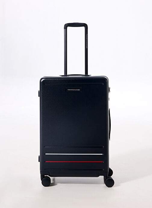 Tommy Hilfiger Navy Men's Pocket Hard Suitcase Th Medium Suitcase — Product image 4 of 25