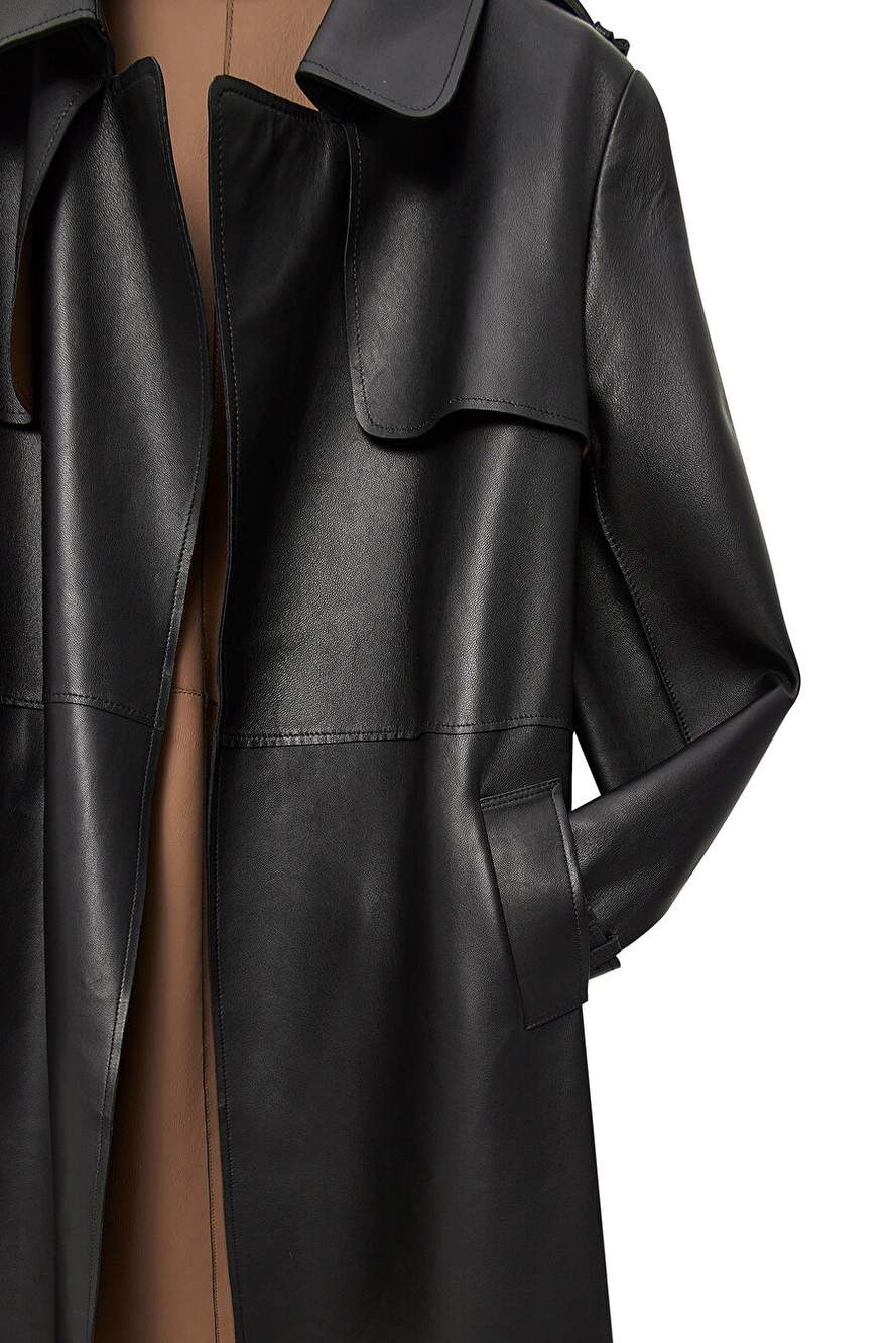 Los Angeles Kadn Black Jacket Collar Leather Parde was 24wgd5224 — Product image 6 of 6