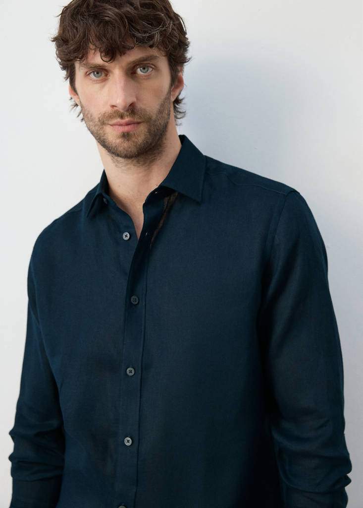 Regular-fit 100% linen shirt — Product image 24 of 30