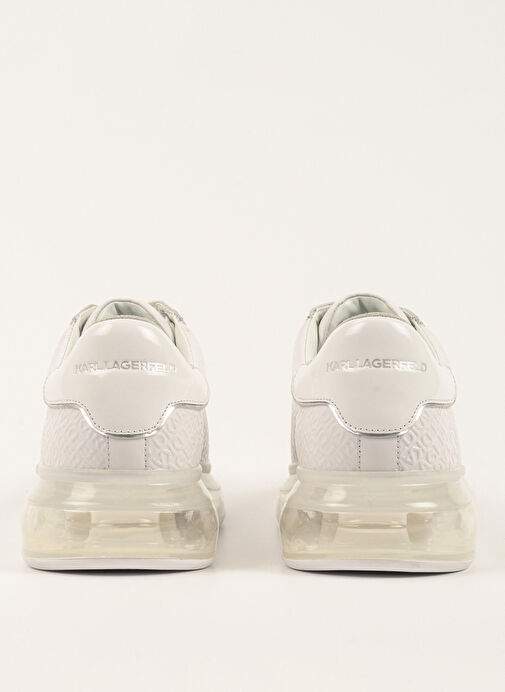 كارل لاغرفيلد أبيض ذكر حذاء رياضي كابري كوشيون تنقش كرر لو الرباط — صورة المنتج 19 من 25