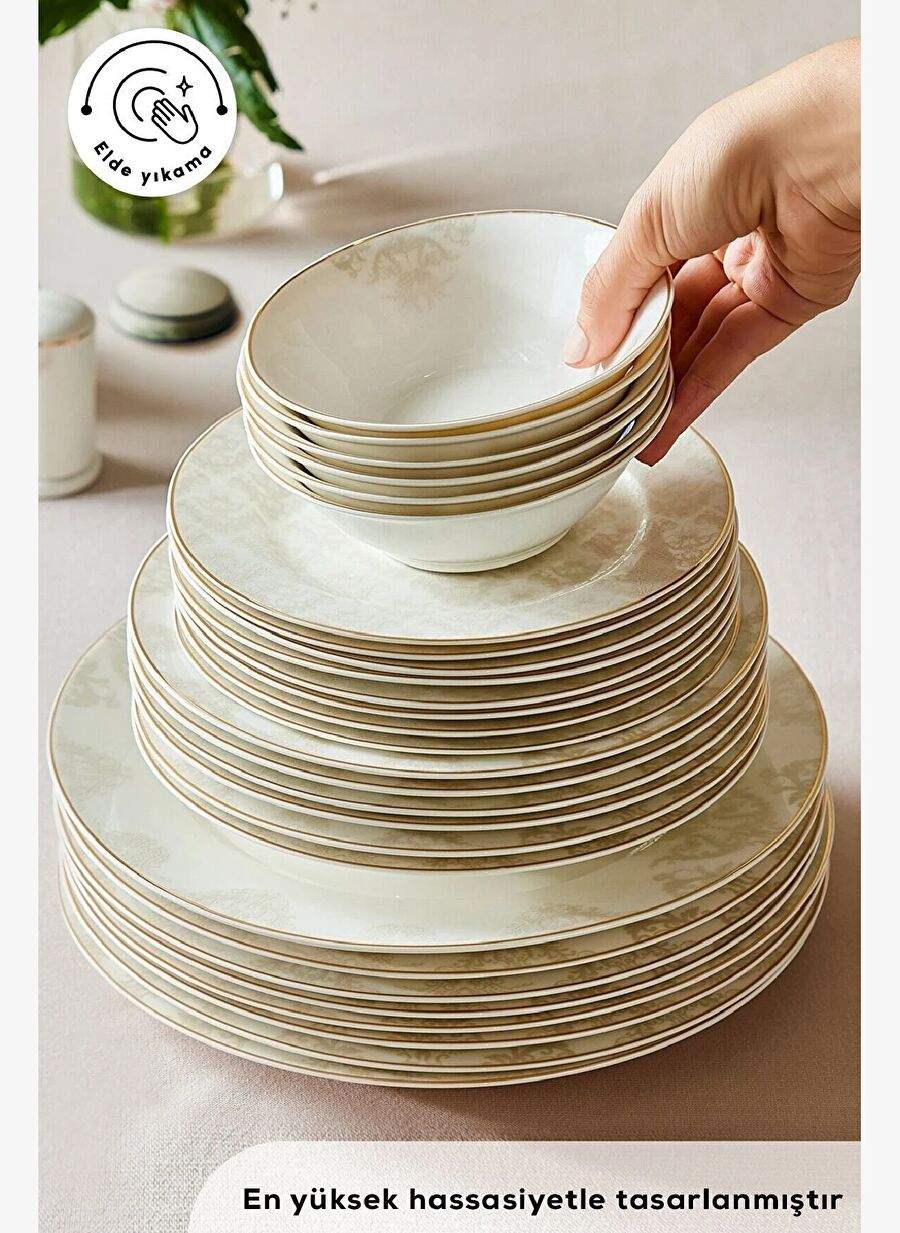 Emsan Elegance Bone Siena 53 Parça 12 Kişilik Yemek Takımı Gold — Product image 8 of 8