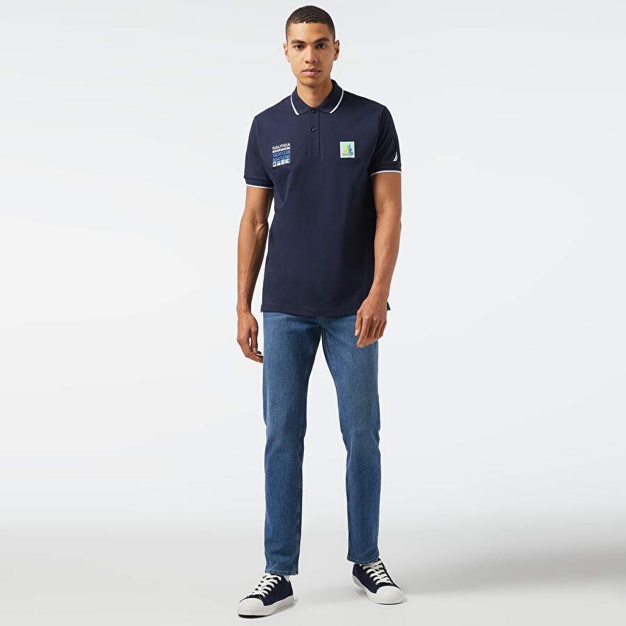 Nautica Men's Navy Classic Fit Ksa Sleeve Polo — Product image 3 of 4