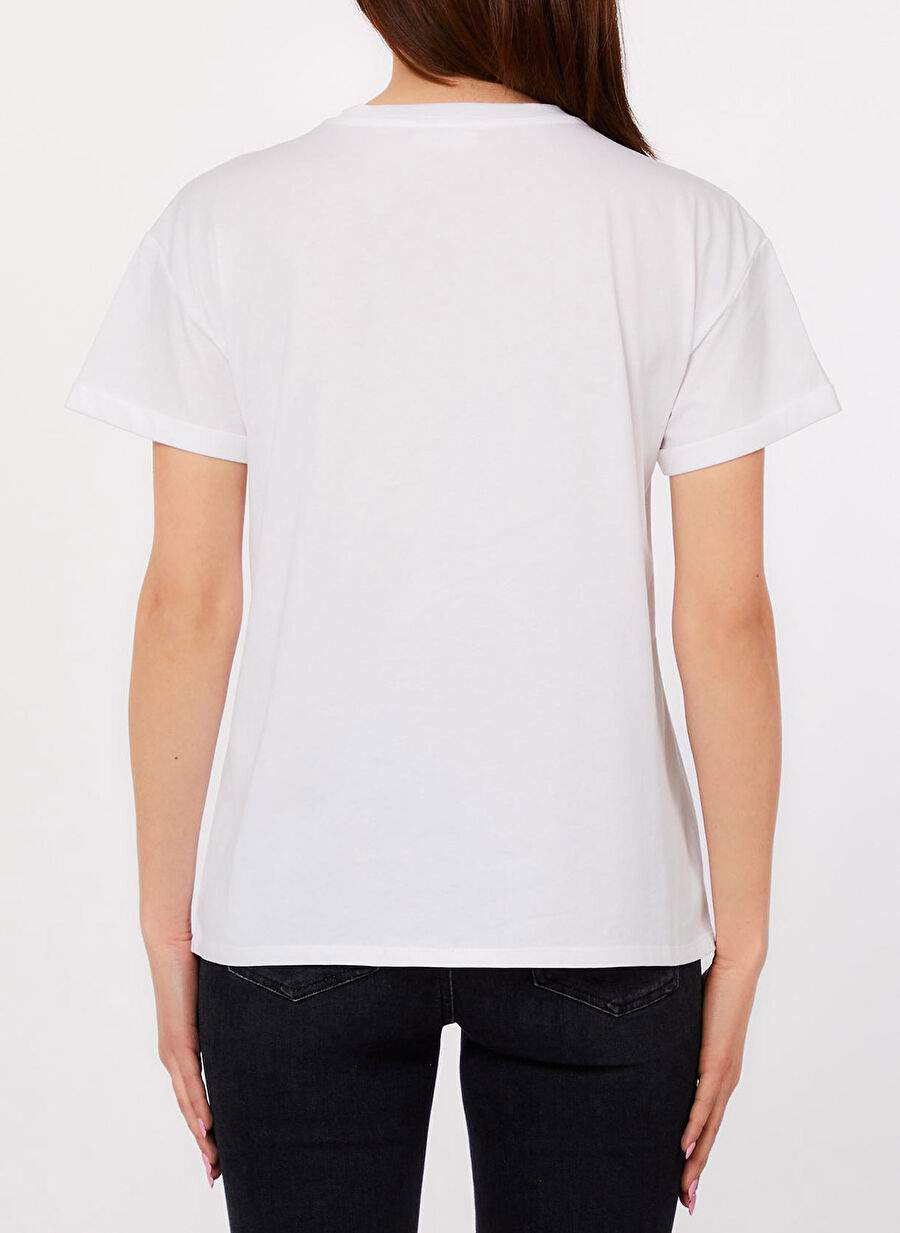 Beyaz Kadın %100 Pamuk T-Shirt WA6372JS923P9444 — Product image 3 of 5
