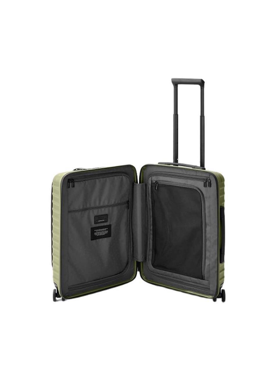 Upgrade 4 Wheel Trolley Green Laptop Cabinet Size Suitcase With Front Pocket — صورة المنتج 5 من 6