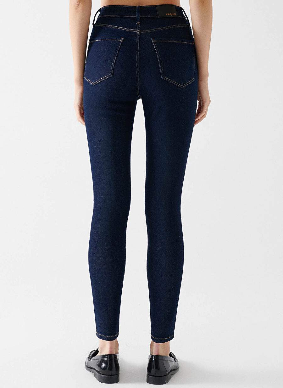 Mavi Sere Yüksek Bel Dar Paça Skinny Fit Kadın Denim Pantolon M100980-82996 — صورة المنتج 4 من 7