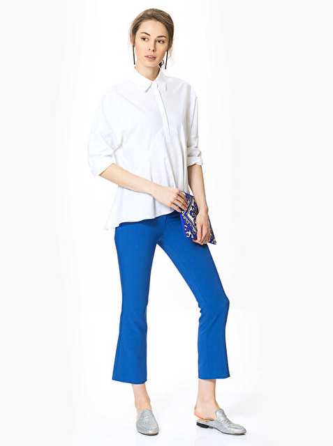 Short and Wide Leg Trousers Sax Y9912012_021