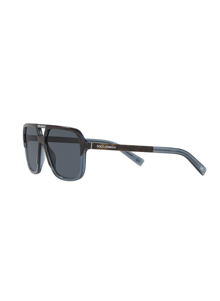 Dolce&Gabbana DG4354 Kare Mavi Erkek Güneş Gözlüğü — صورة المنتج 3 من 12