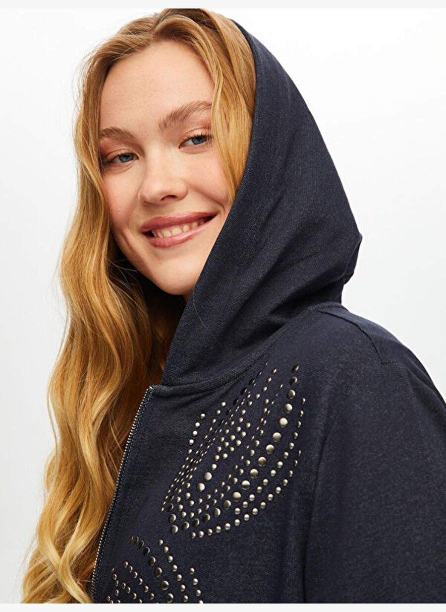 Trok Stone Detailed Hooded Escarpment Top S25ESU006 — Product image 4 of 4