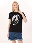 Limon Siyah Kadın Loose Fit Baskılı T-Shirt L5SL-TST5810 — صورة المنتج 3 من 35