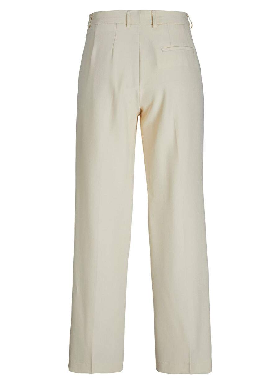 High Waist Cream Women's Trousers 12200674 — Product image 4 of 6