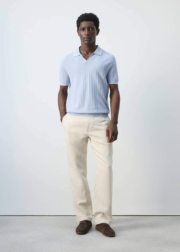 Structured fine-knit polo shirt — Product image 10 of 17