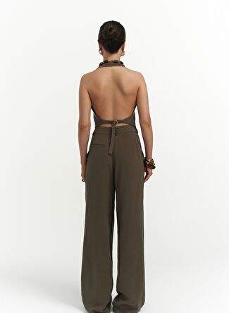 Pailey Low-cut Khaki Vest Pants Set — Product image 14 of 40