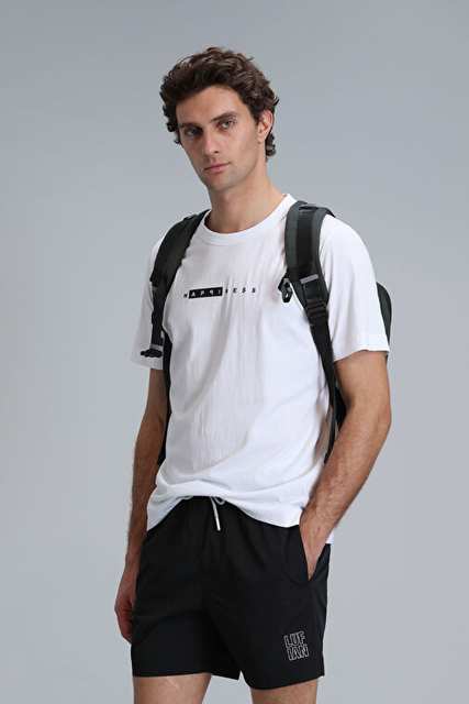 Kane Modern Grafik T- Shirt Beyaz