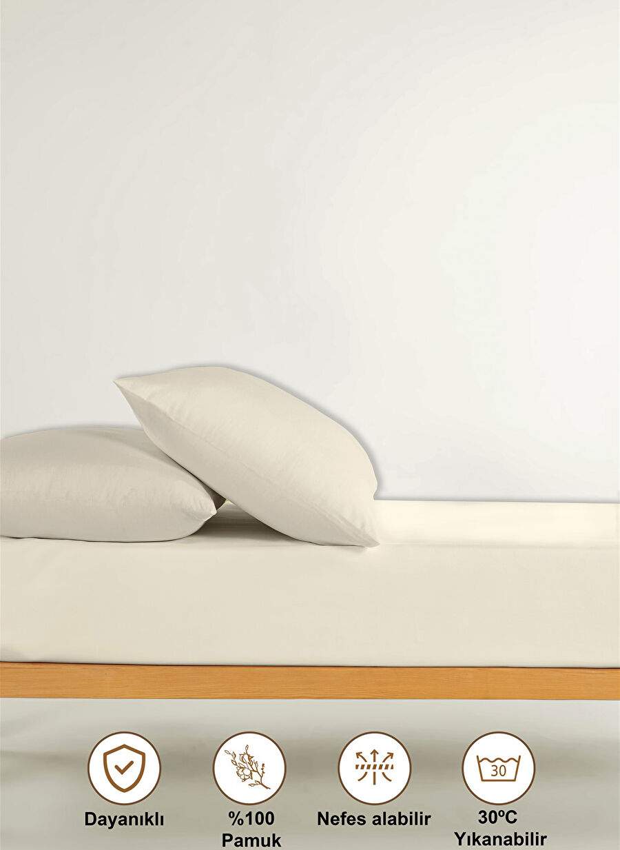 Monolisse Beyaz Çarşaf Seti Siena 160x200 Lastikli Çarşaf Seti — Product image 4 of 5