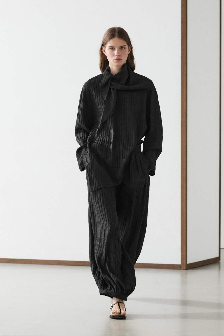 Flowing linen blend sarouel trousers — Product image 7 of 18