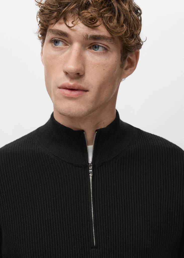 Ribbed sweater with zip neck — Product image 5 of 30